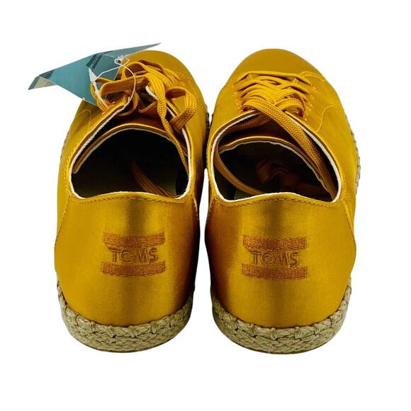 TOMS Lena Sunflower Satin Espadrille Sneakers | W8 | Casual Comfort Street Style - Picture 3 of 5